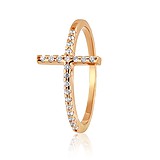 Женское золотое кольцо с куб. циркониями, 1376790
