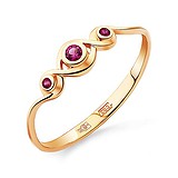 Женское золотое кольцо с рубинами, 1514262