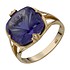 Женское золотое кольцо с синт. танзанитом - фото 1