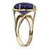 Женское золотое кольцо с синт. танзанитом - фото 2