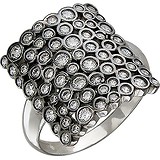 Женское серебряное кольцо с куб. циркониями, 1620758