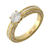Золотое кольцо с бриллиантами, 1625366