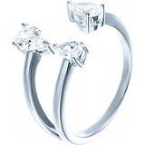 Женское серебряное кольцо с куб. циркониями, 1668886