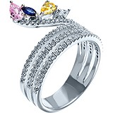 Женское серебряное кольцо с куб. циркониями, 1669910