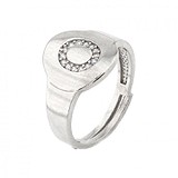 Женское серебряное кольцо с куб. циркониями, 1729814