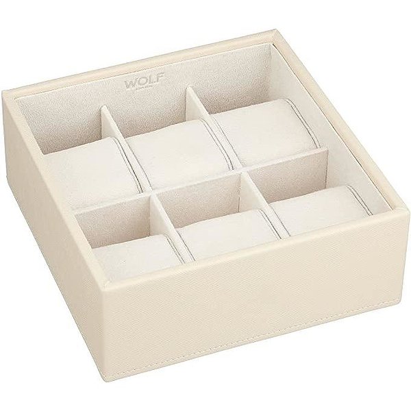 Wolf Шкатулка для часов Stackable 6 pcs Watch Tray Cream 309753