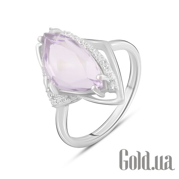 

Женские кольца Fresh Jewelry, Женское серебряное кольцо с куб. циркониями и аметистом, 17.5