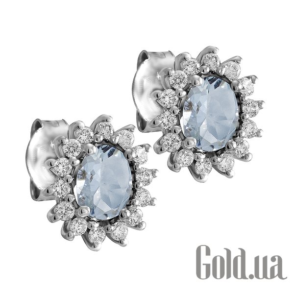 

Серьги-гвоздики Bibigi, Золотые серьги с бриллиантами и топазами