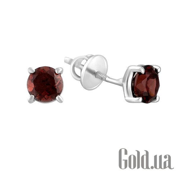 

Серьги-гвоздики Fresh Jewelry, Серебряные серьги с гранатами