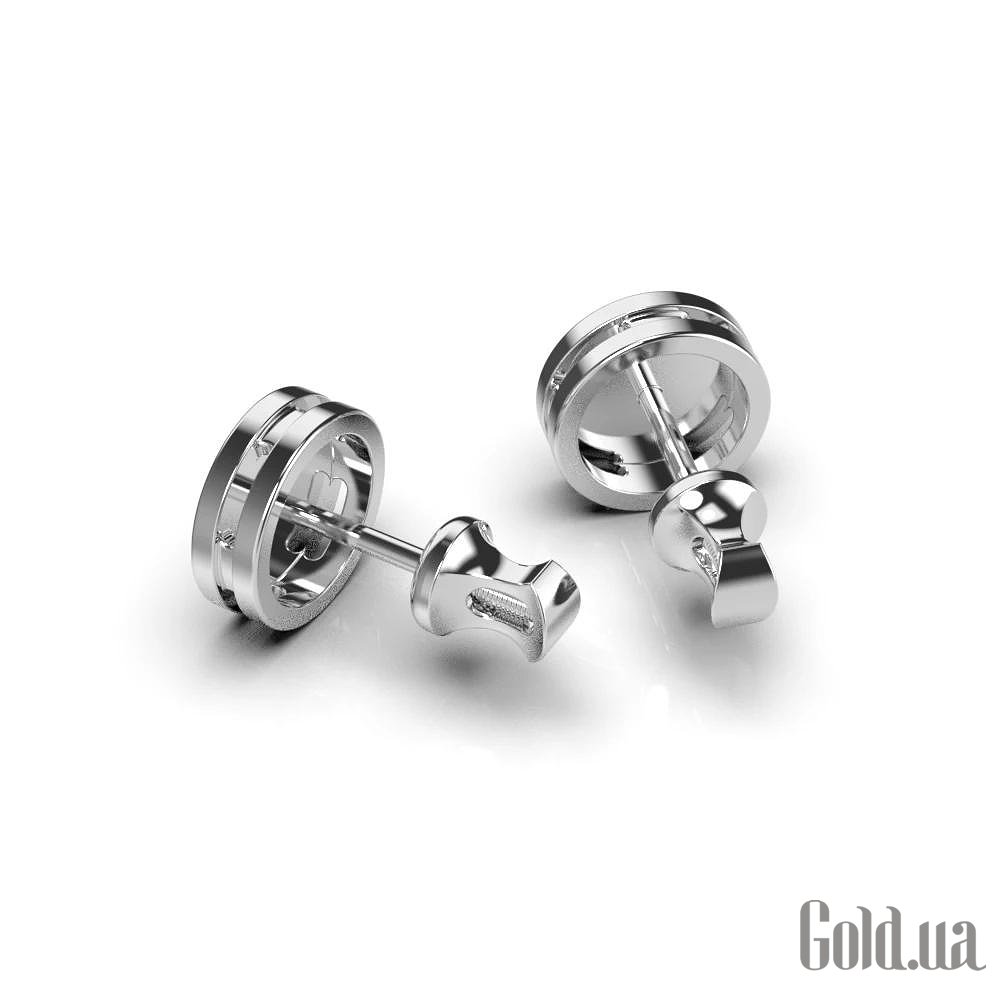 Золотые серьги с бриллиантами lun334461122b – изображение 2