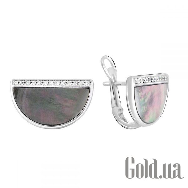 

Серьги Fresh Jewelry, Серебряные серьги с куб. циркониями и перламутром