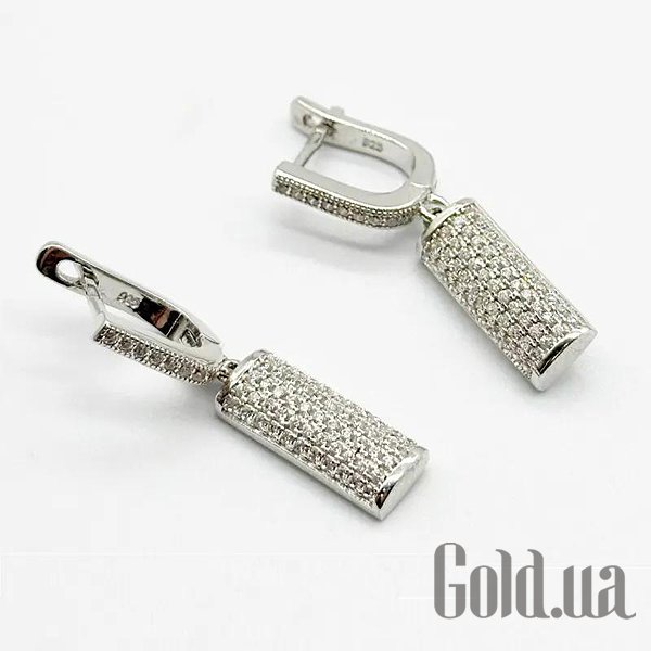 

Серьги с подвесками Silvex925, Серебряные серьги с куб. циркониями