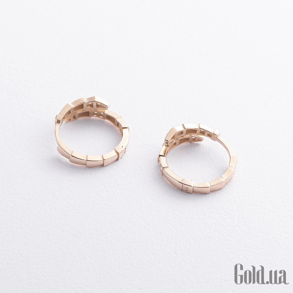 Золотые серьги с куб. циркониями onxс09767 – изображение 2