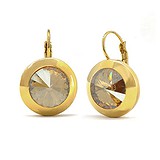 Сережки з кристалами Swarovski в позолоті, 1310231