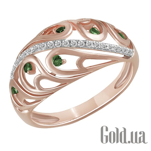 

Кольцо Lurie Jewelry, Женское золотое кольцо с бриллиантами и топазами, 16