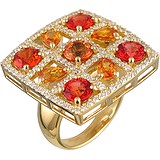 Женское золотое кольцо с бриллиантами и сапфирами, 1644567