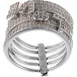 Женское серебряное кольцо с куб. циркониями, 1650711
