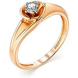 Золотое кольцо с бриллиантом, 1666583