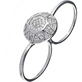 Женское серебряное кольцо с куб. циркониями, 1668887