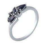 Женское серебряное кольцо с сапфирами, 1730583