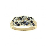 Женское золотое кольцо с сапфирами и бриллиантами, 1776407