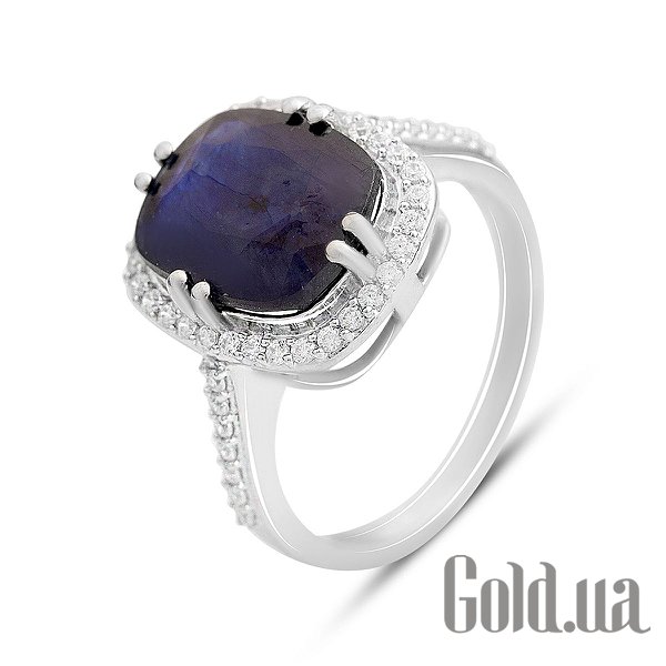 

Женские кольца Fresh Jewelry, Женское серебряное кольцо с куб. циркониями и сапфиром, 18