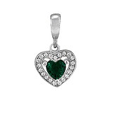 Серебряный кулон с куб.циркониями, 200983