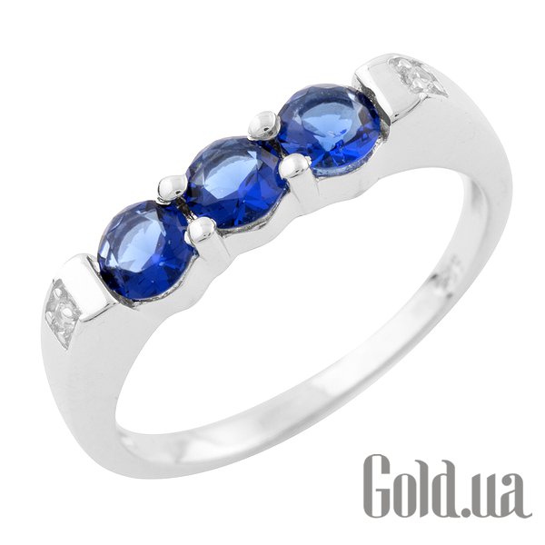 

Женские кольца Fresh Jewelry, Женское серебряное кольцо с синт. сапфирами и куб. циркониями, 17