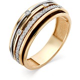 Золотое обручальное кольцо с бриллиантами, 1602840