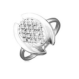Женское серебряное кольцо с куб. циркониями, 1616152