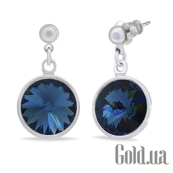 

Серьги с подвесками Kobi, Стальной, Серьги с кристаллами Swarovski