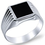 Silver Wings Мужское серебряное кольцо с куб. цирконием, 1638680