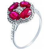 Женское золотое кольцо с бриллиантами и рубинами, 1646104
