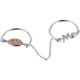 Женское серебряное кольцо с куб. циркониями в позолоте, 1669400