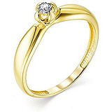 Золотое кольцо с бриллиантом, 1684760