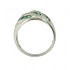 Женское серебряное кольцо с изумрудами и бриллиантами - фото 2
