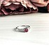 Женское серебряное кольцо с рубином и куб. циркониями - фото 2