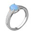 Женское серебряное кольцо с куб. циркониями и опалом - фото 1