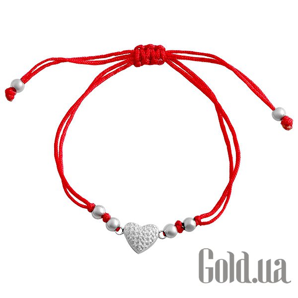 

Шнурок на руку Fresh Jewelry, Тканевый шнурок на руку с серебряными вставками и куб. циркониями