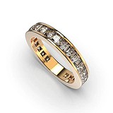 Золотое обручальное кольцо с бриллиантами, 1768216