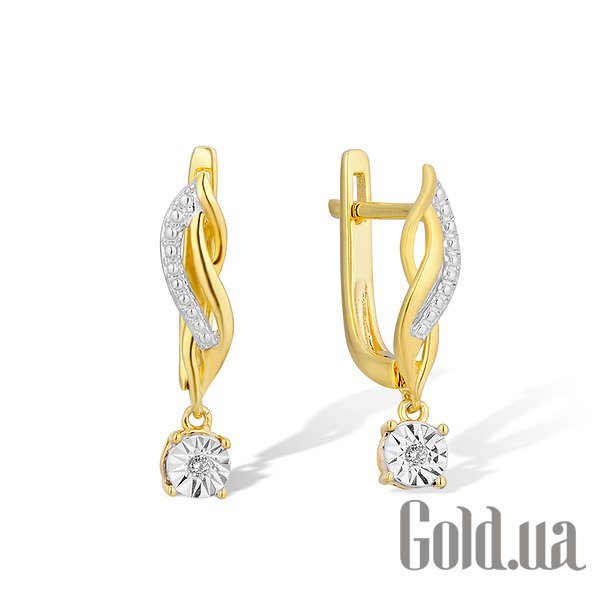

Серьги с подвесками Lurie Jewelry, Золотые серьги с бриллиантами