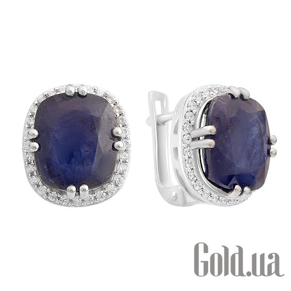 

Серьги Fresh Jewelry, Серебряные серьги с куб. циркониями и сапфирами