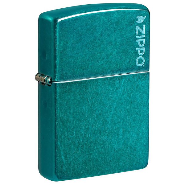 Zippo Зажигалка Classic Candy Teal Zippo logo 24004 ZL 24004 ZL