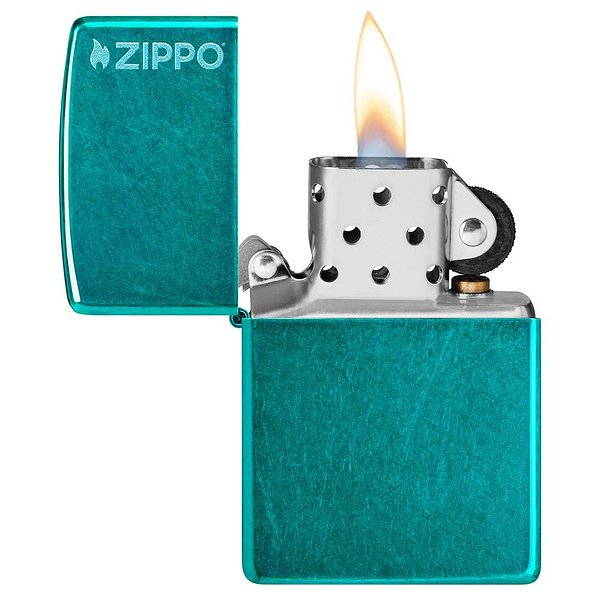 Zippo Зажигалка Classic Candy Teal Zippo logo 24004 ZL 24004 ZL – изображение 2