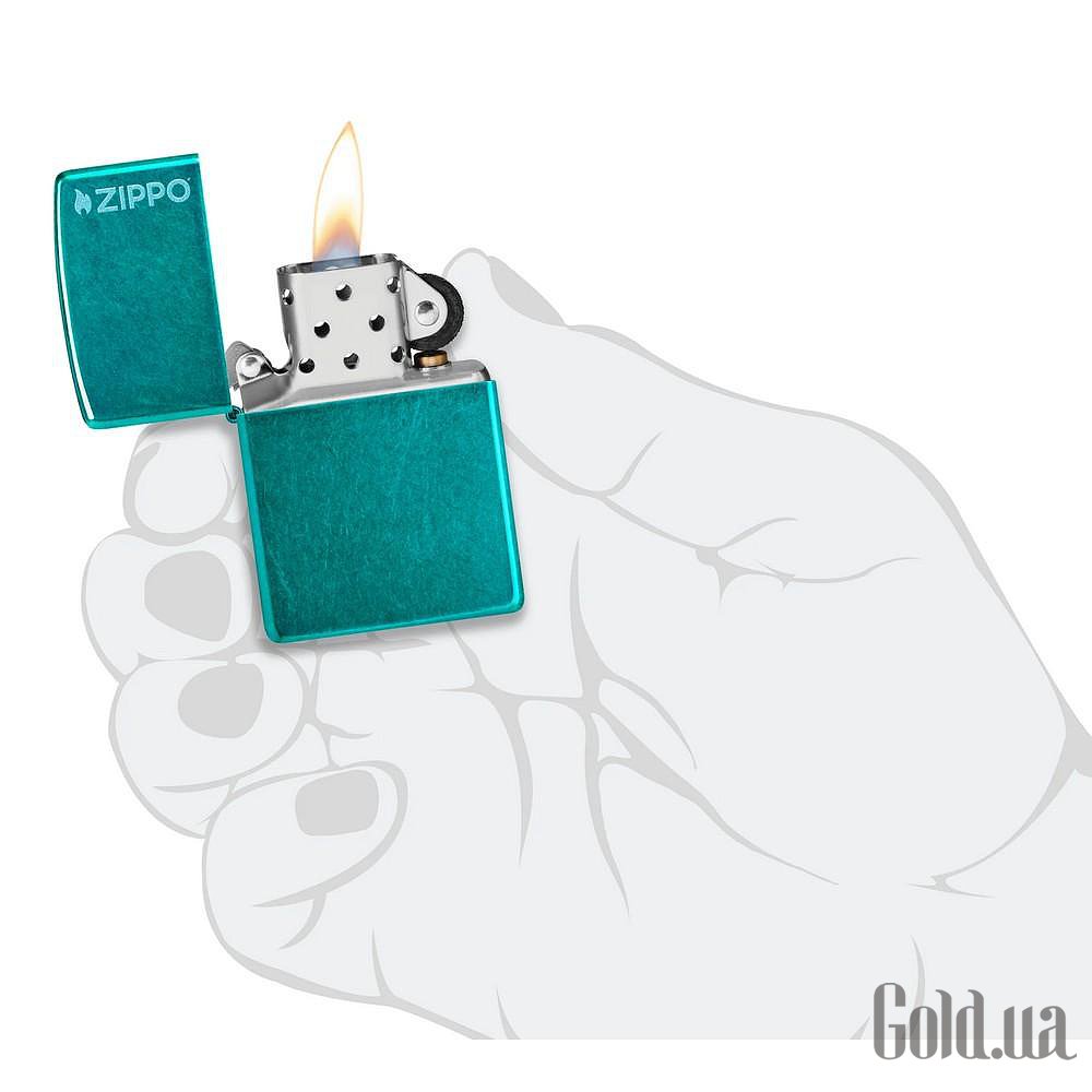 Zippo Зажигалка Classic Candy Teal Zippo logo 24004 ZL 24004 ZL – изображение 4