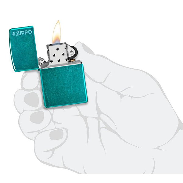Zippo Зажигалка Classic Candy Teal Zippo logo 24004 ZL 24004 ZL – изображение 4