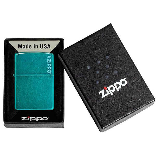 Zippo Зажигалка Classic Candy Teal Zippo logo 24004 ZL 24004 ZL – изображение 5
