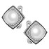 Серебряные серьги с жемчугом и куб. циркониями - фото 2