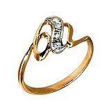 Женское золотое кольцо с бриллиантами, 1513753
