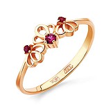 Женское золотое кольцо с рубинами, 1514265